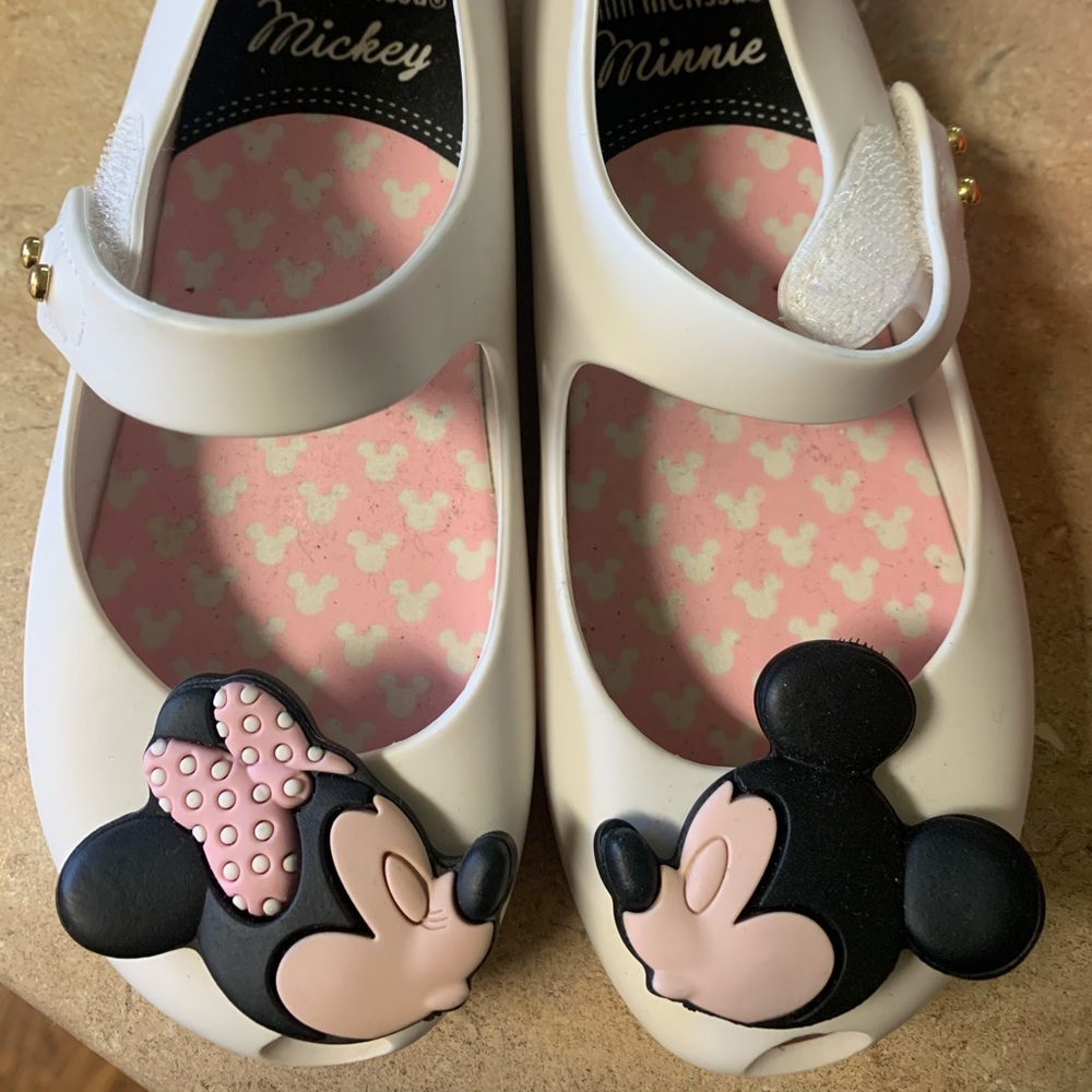 Mini Melissa Minnie and Mickey Mouse Mary Jane toddler shoes